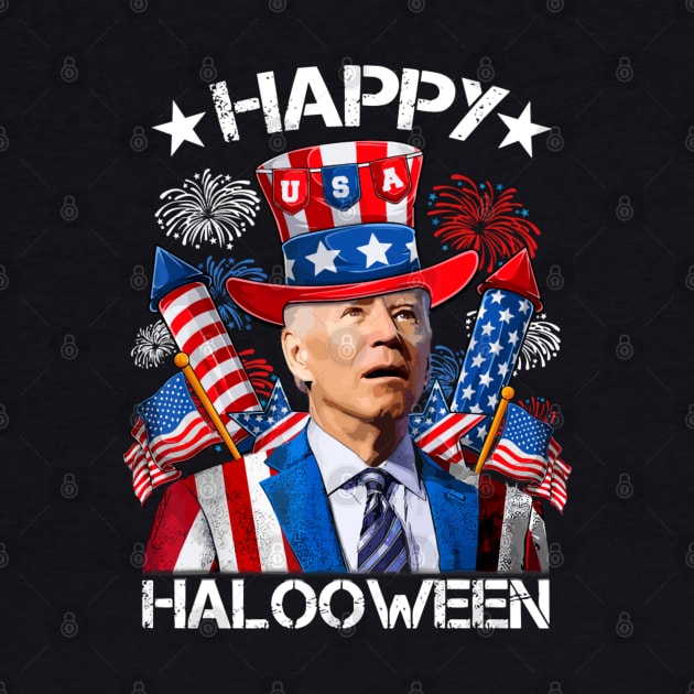 4th Of July Shirts Funny Joe Biden Happy Halloween Confused 4th of July 2023 by StarMa